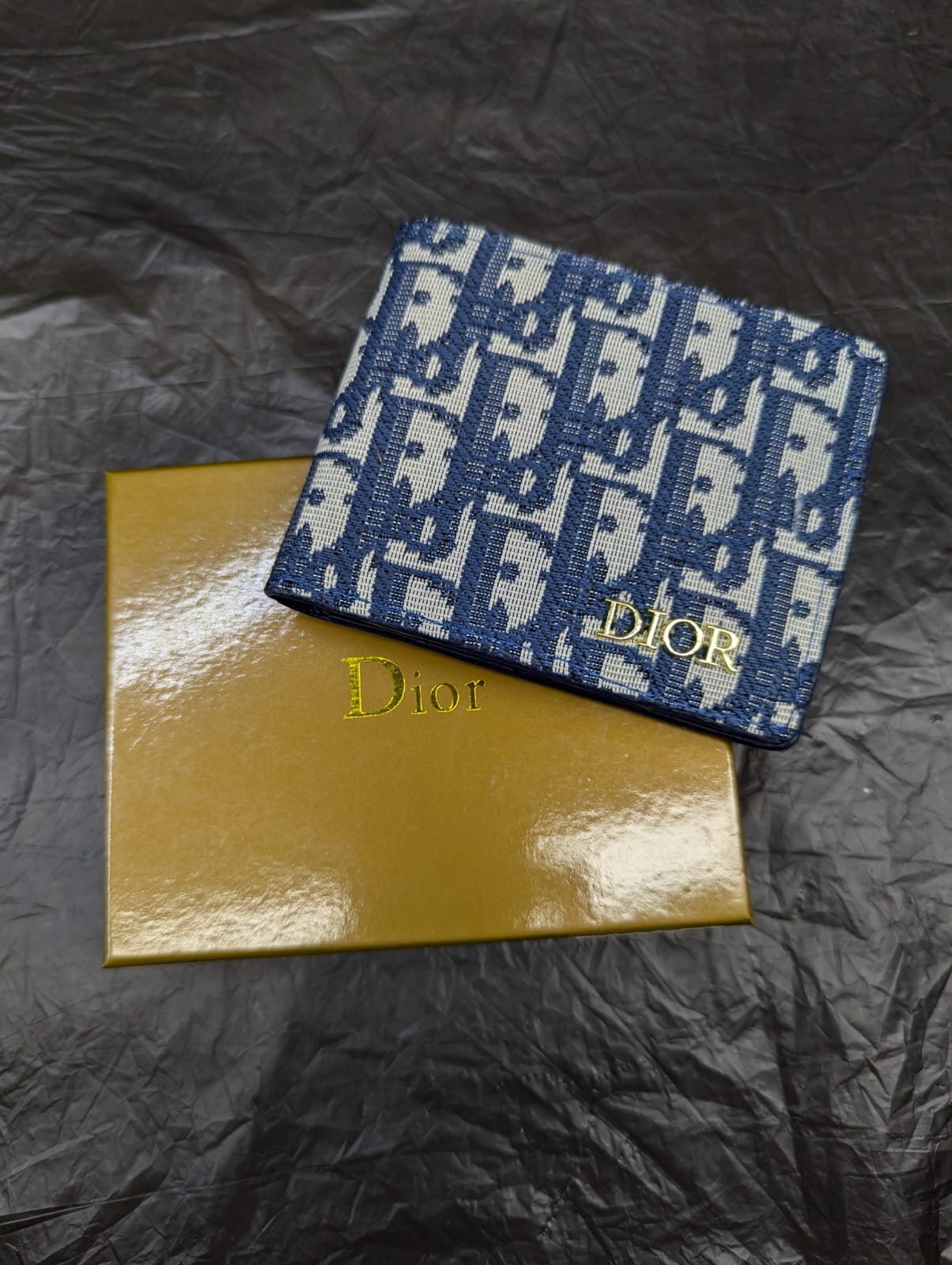 DIOR WALLET NAVY BLUE