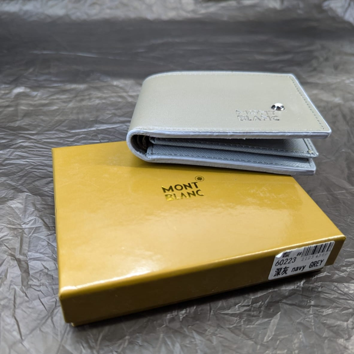 MONT BLANC WALLET NAVY GREY