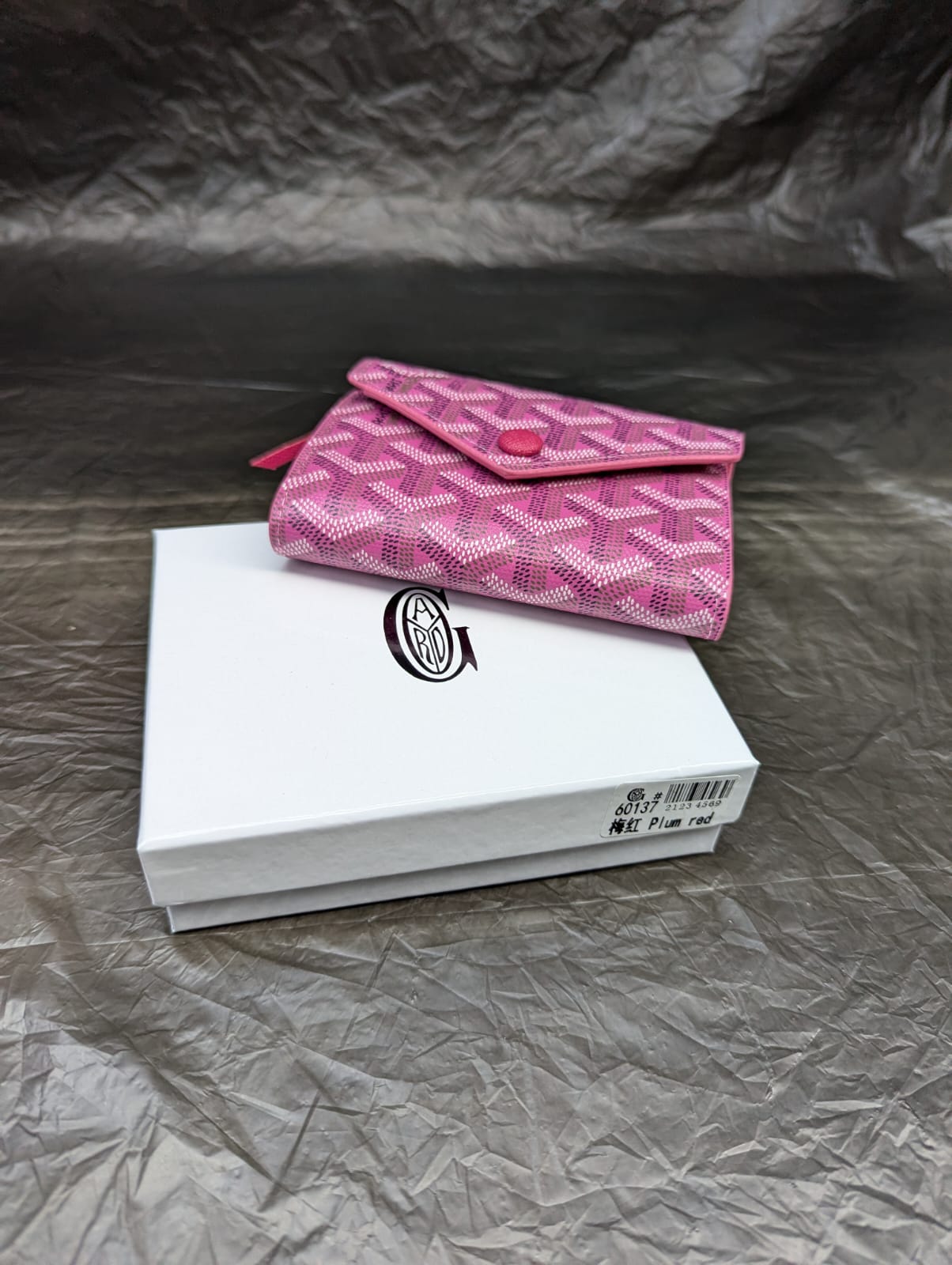 GOYARD Card Holder PLUM RED