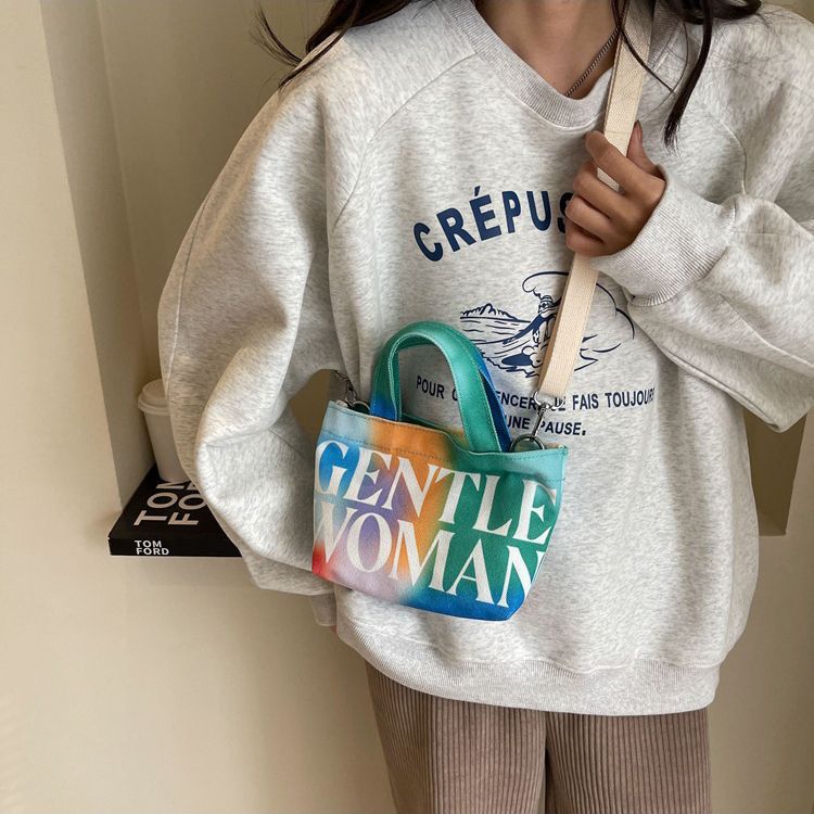 Mini Gentle Woman Canvas Niche Cross body Bag