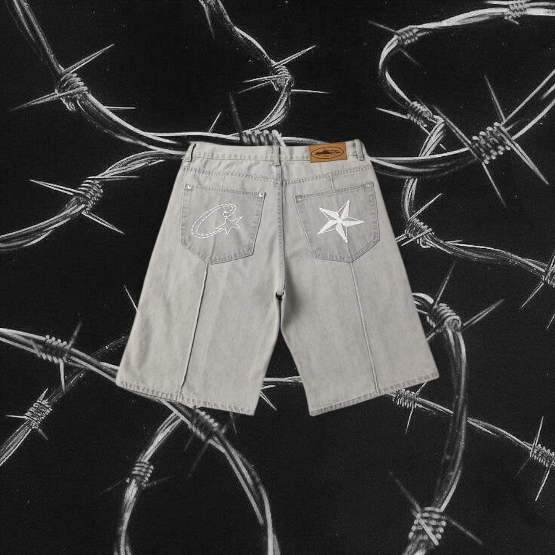 Corteiz denim shorts