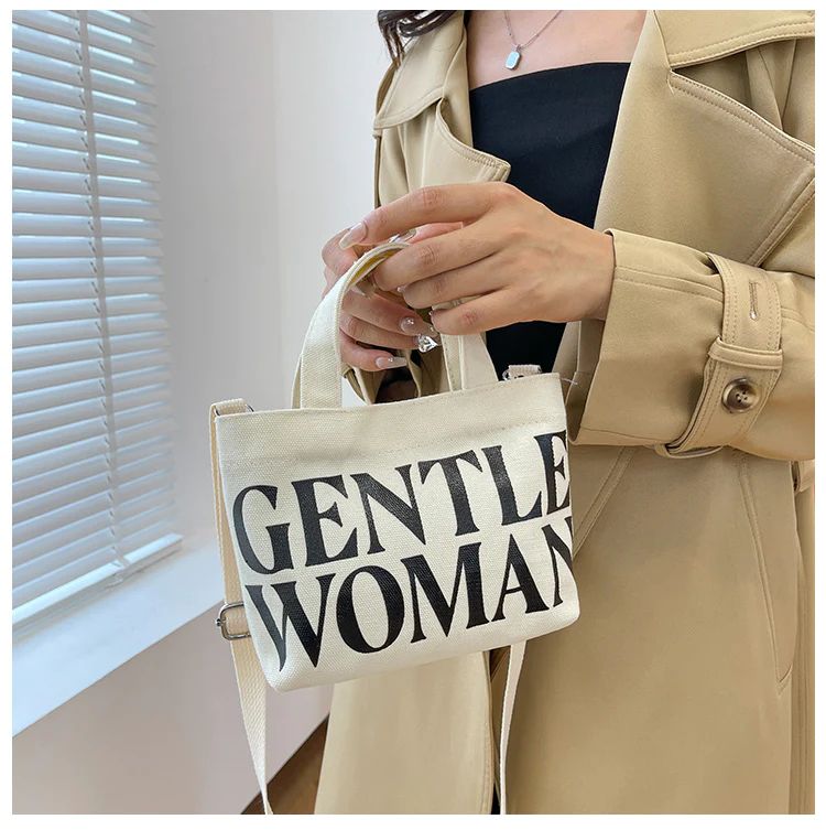 Mini Gentle Woman Canvas Niche Cross body Bag