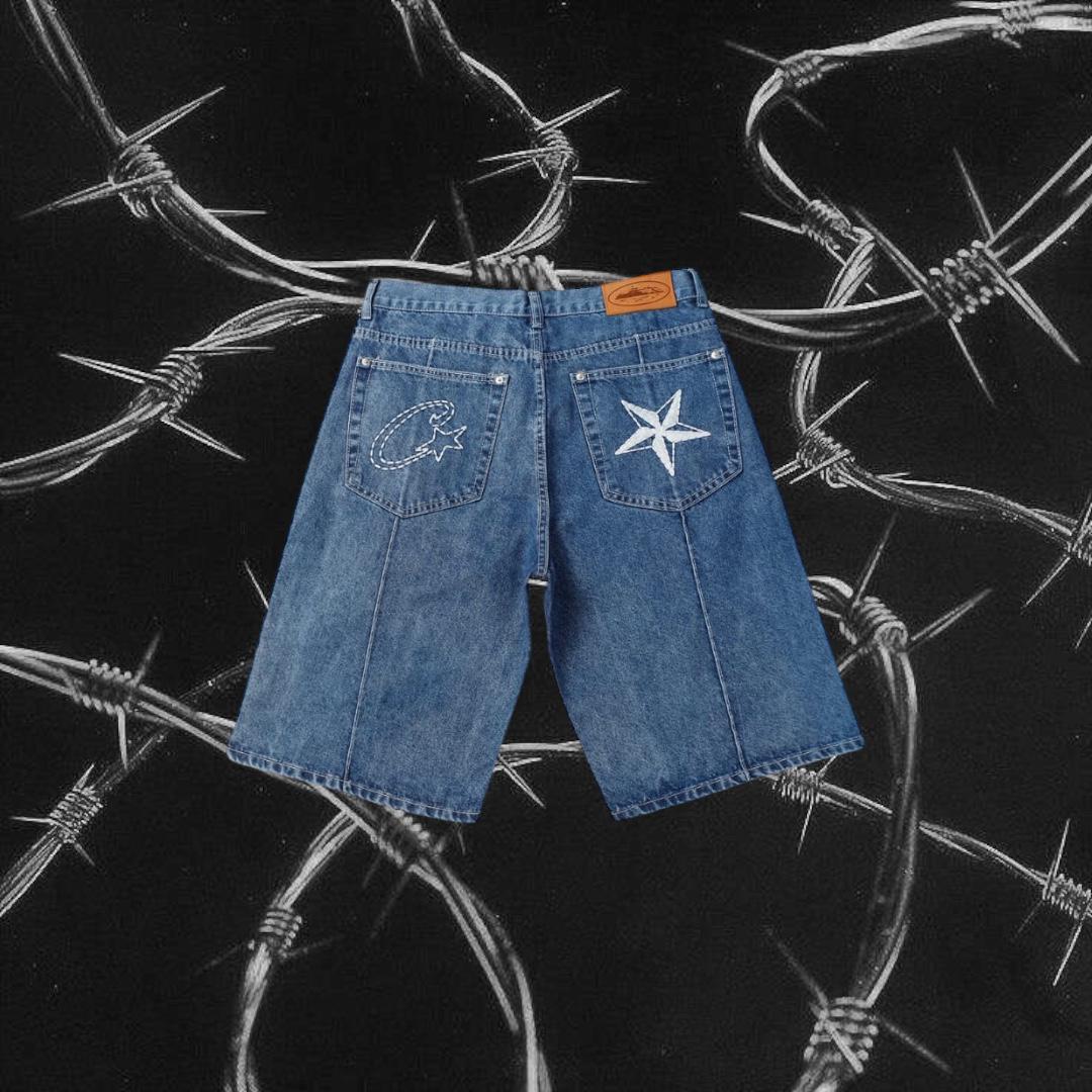 Corteiz denim shorts