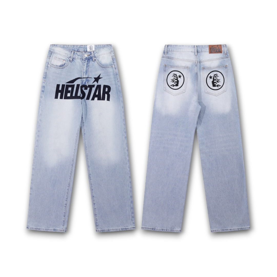 Hellstar Studios Straight Fit Graphic Jeans