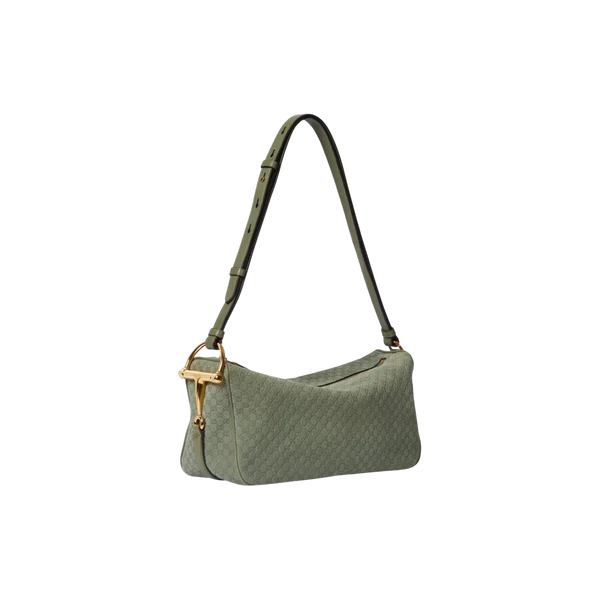 Gucci Half Horsebit medium shoulder bag in brown leather