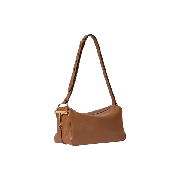Gucci Half Horsebit medium shoulder bag in brown leather