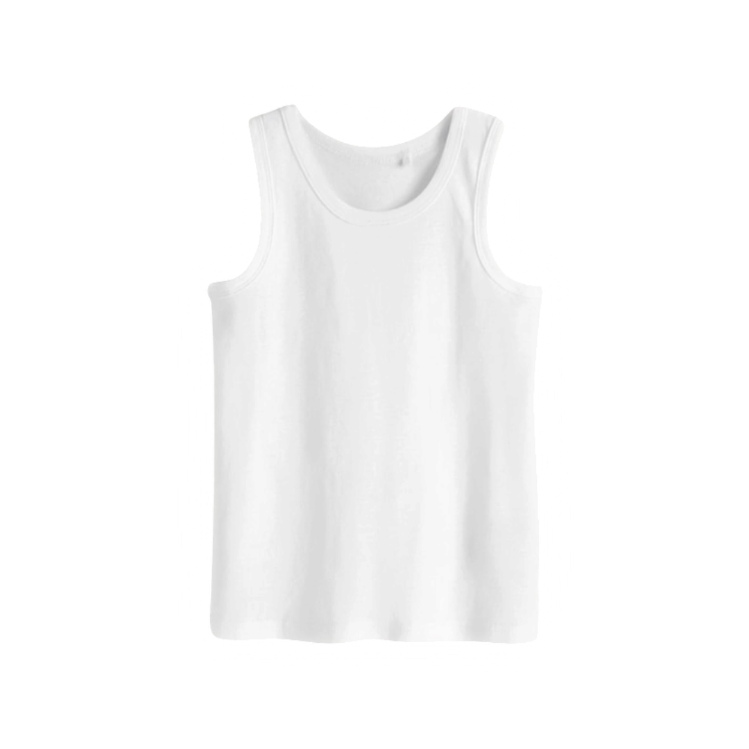 CAGE Basics Plain White Tank Top