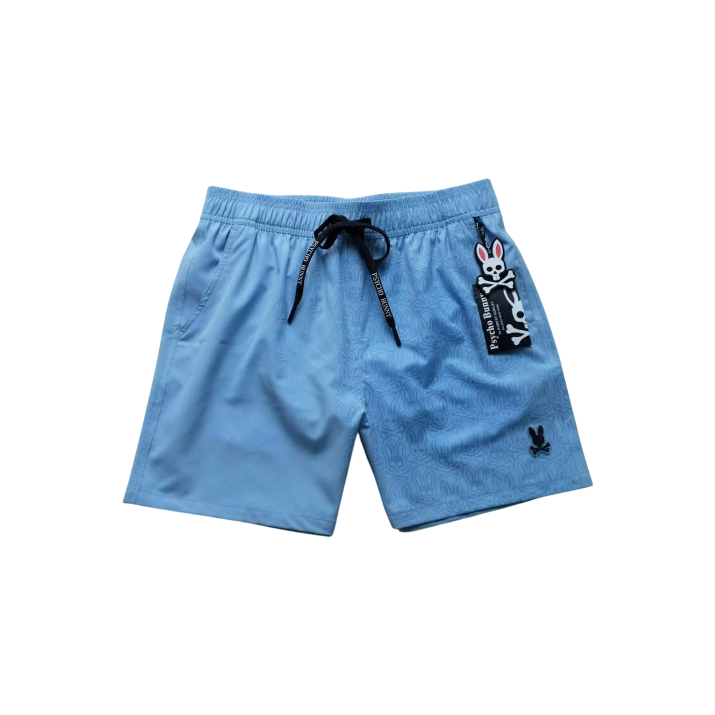Psycho Bunny Boys Blue Swim Trunks Shorts Logo Drawstring