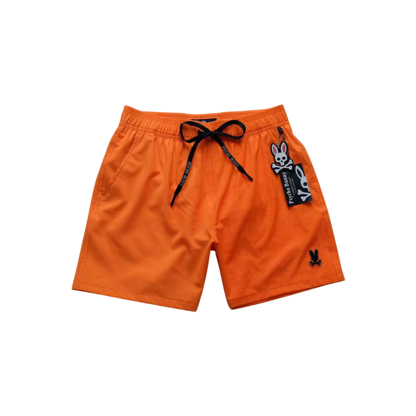 Psycho Bunny Boys Orange Swim Trunks Shorts Logo Drawstring
