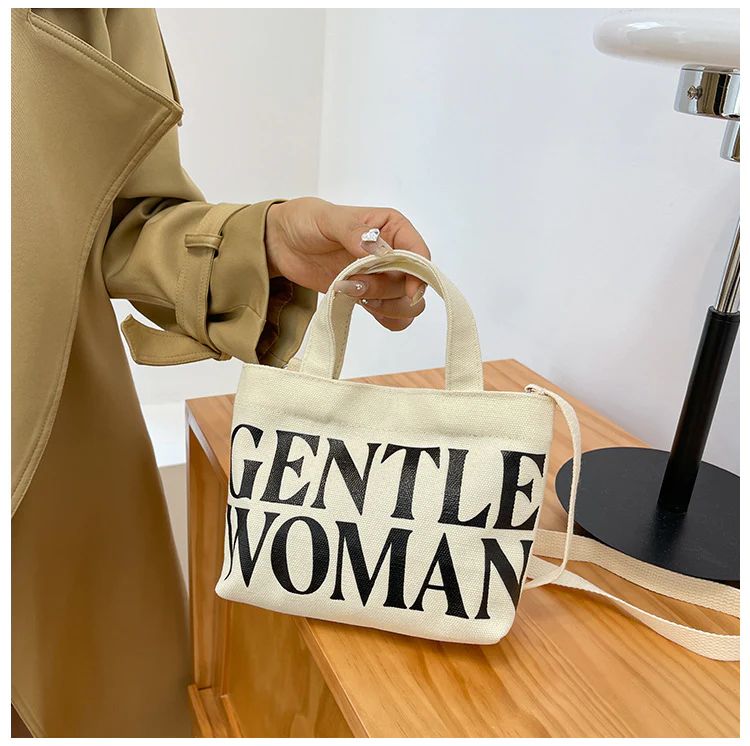 Mini Gentle Woman Canvas Niche Cross body Bag