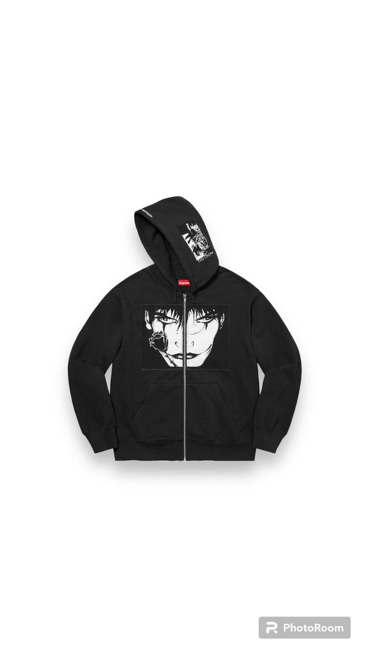 supreme the crow zip up hoodie