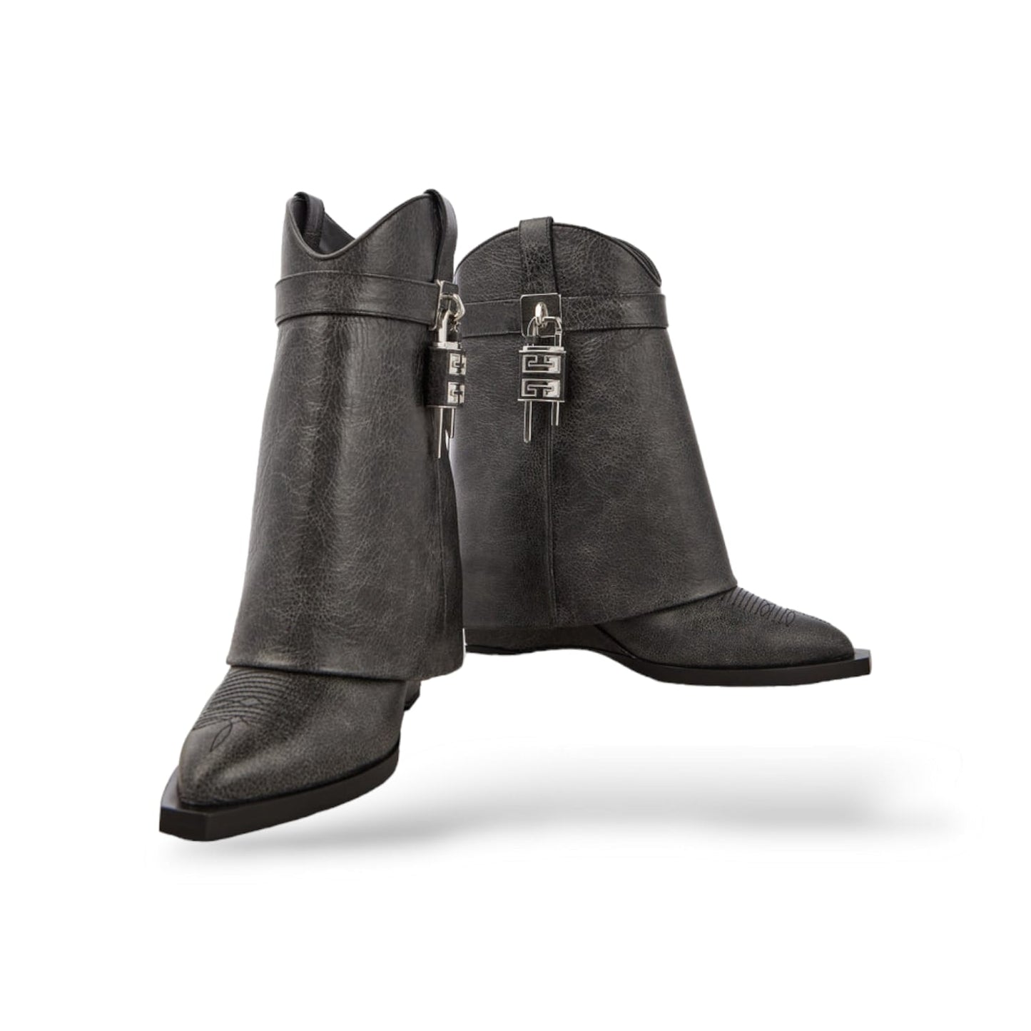 GIVENCHY Shark Lock leather ankle boots