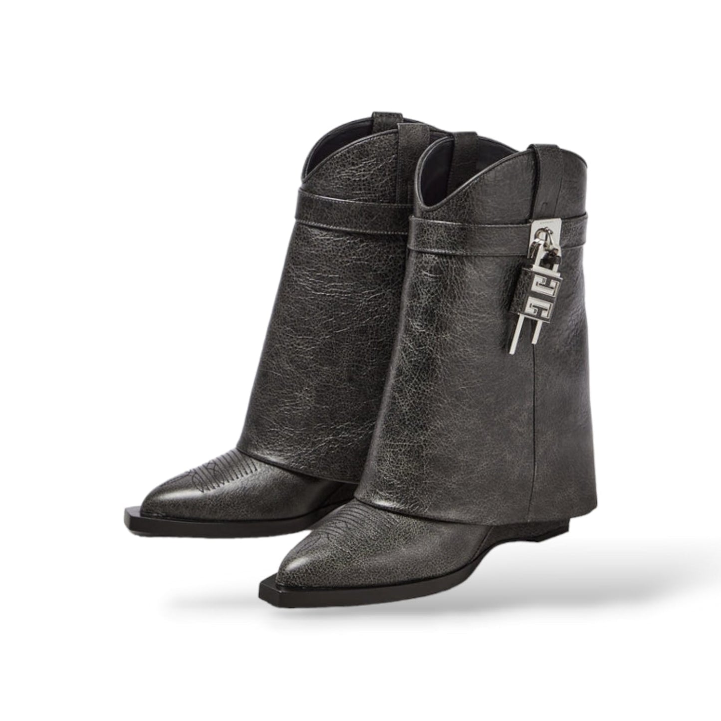 GIVENCHY Shark Lock leather ankle boots