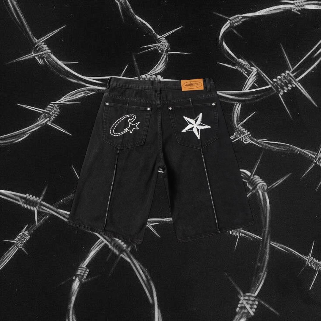 Corteiz denim shorts