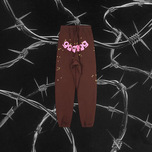 Sp5der Brown Sweatpants