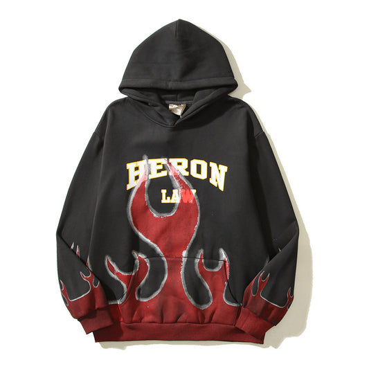 Heron Preston Flame-Printed Drawstring Hoodie