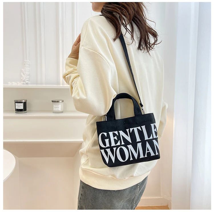 Mini Gentle Woman Canvas Niche Cross body Bag