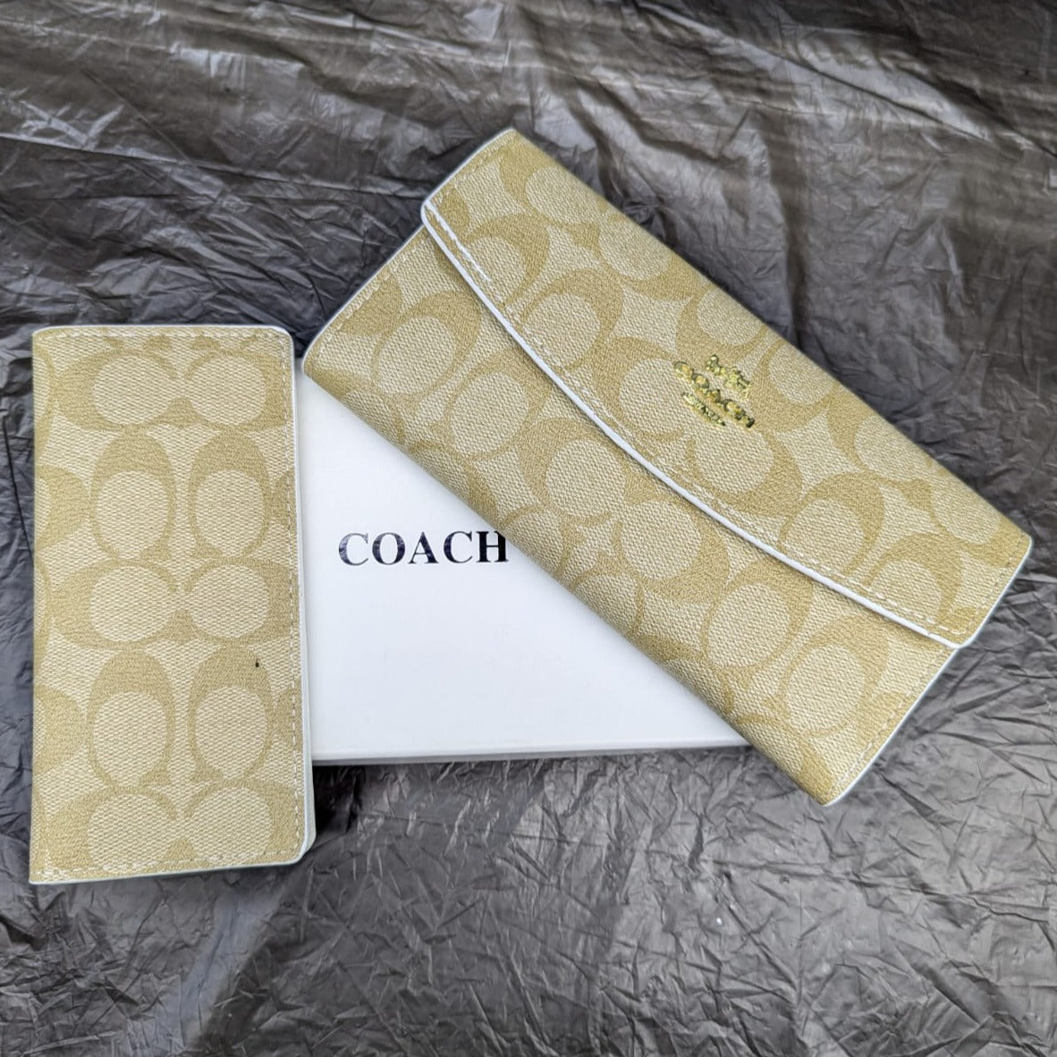 COACH 2N1 Leather Long Fold Wallet for Ladies