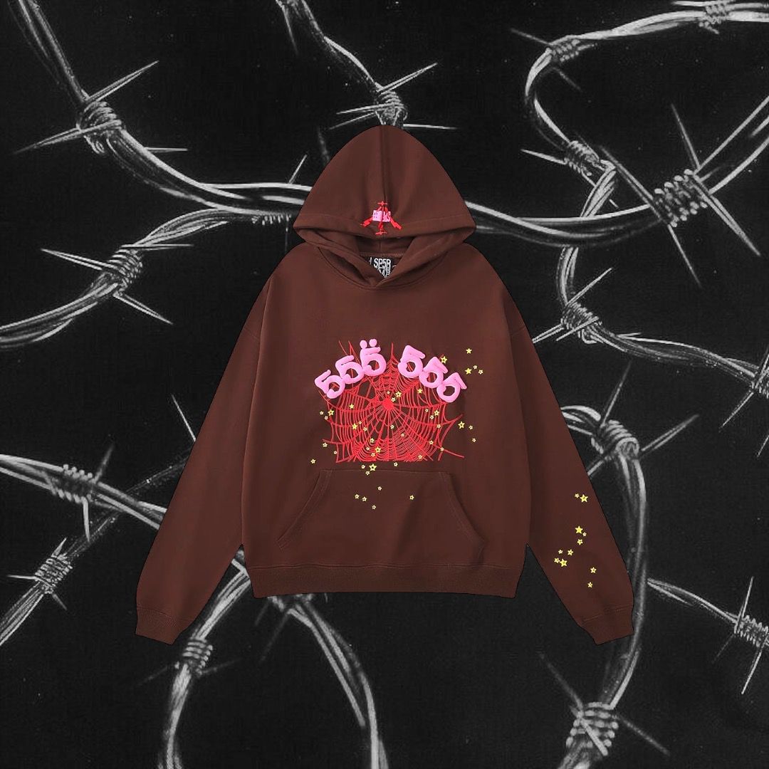 Sp5der Brown Hoodie