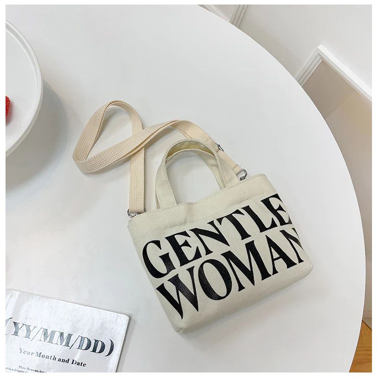 Mini Gentle Woman Canvas Niche Cross body Bag