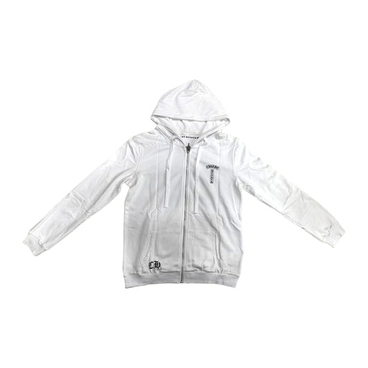 CHROME HEARTS WHITE ZIP UP HOODIE