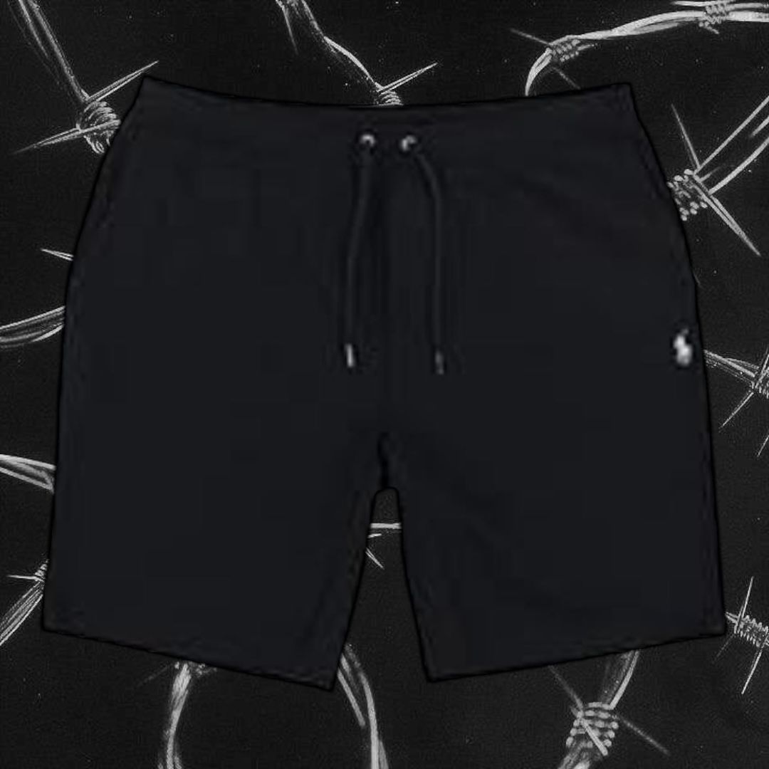 polo shorts black