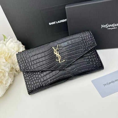 Saint Laurent BLACK ‘Uptown Large’ leather wallet