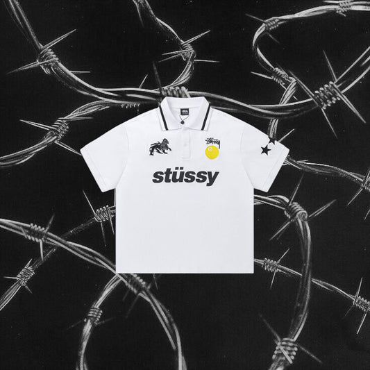 Stussy 8 Ball Football Polo