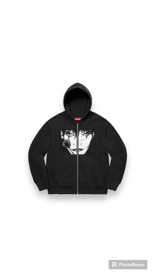 supreme the crow  zip up hoodie