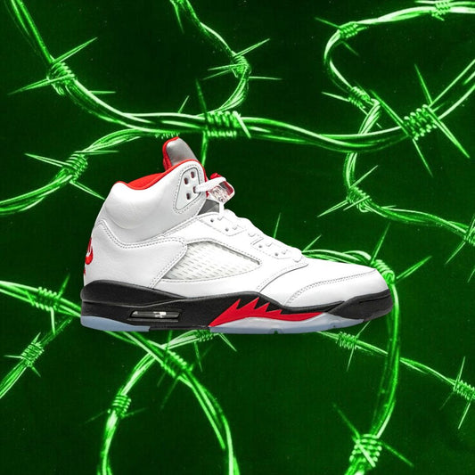 Jordan 5 Retro "Fire Red Silver Tongue"