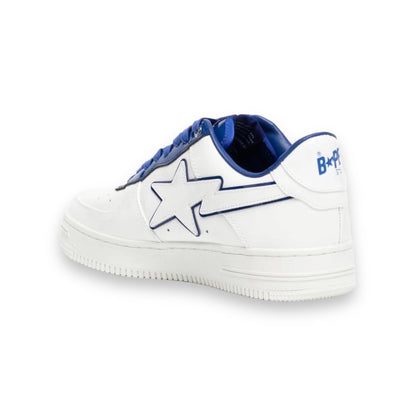 bapestas white & navy patent leather