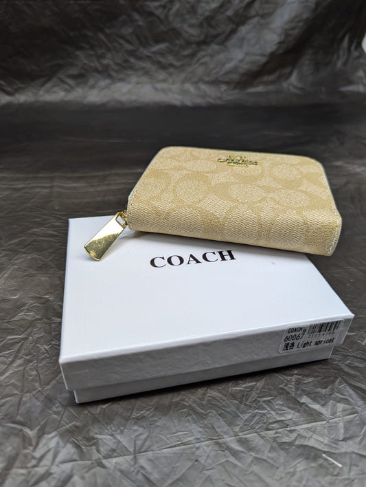 COACH Short Zipper Wallet LIGHT APROCOT