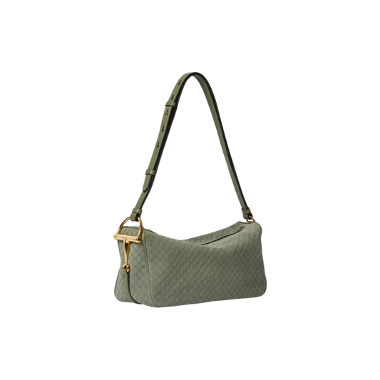 Gucci Half Horsebit medium shoulder bag in brown leather