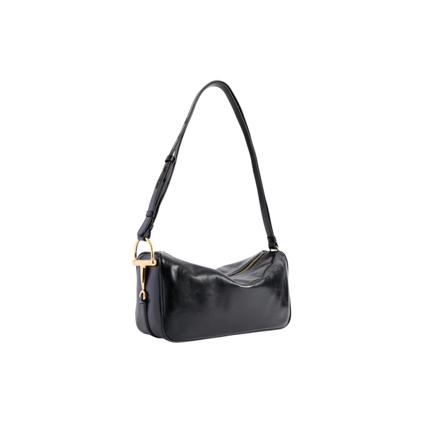 Gucci Half Horsebit medium shoulder bag in black leather