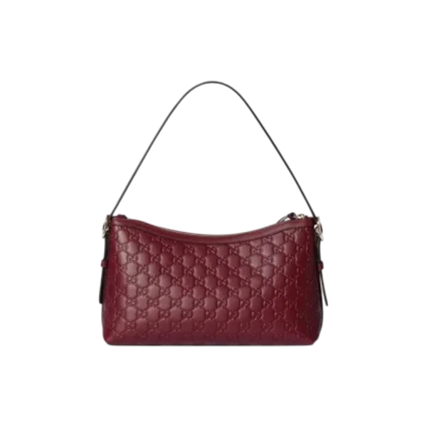 Gucci Burgundy Small GG Emblem Shoulder Bag