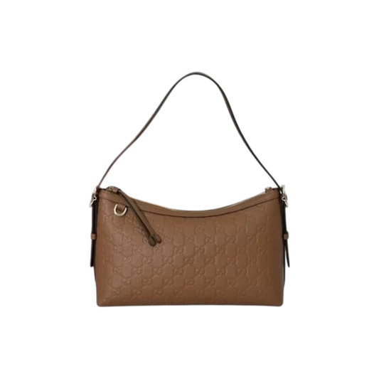 Gucci Burgundy Small GG Emblem Shoulder Bag