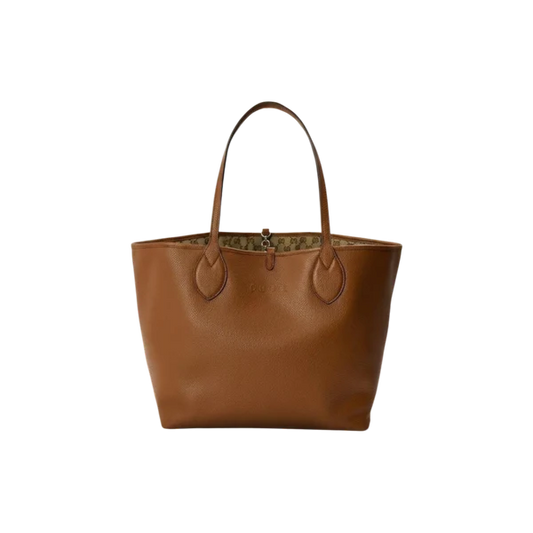 Gucci Large Totissima Leather Tote Bag | Brown