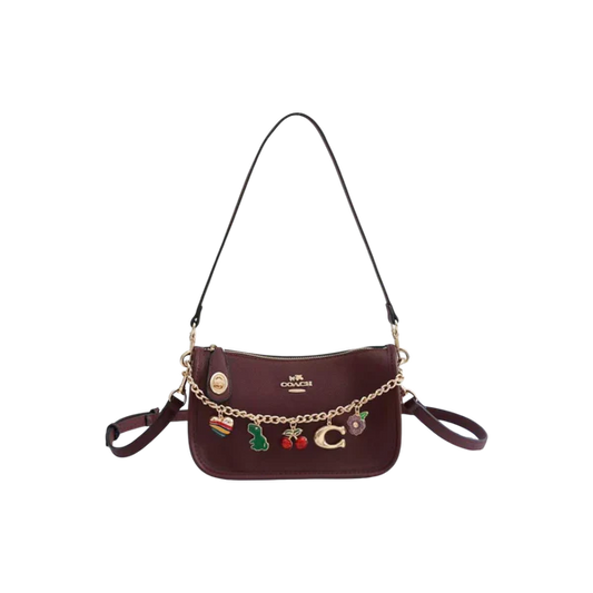 Coach Red Charm Chain Shoulder Bag