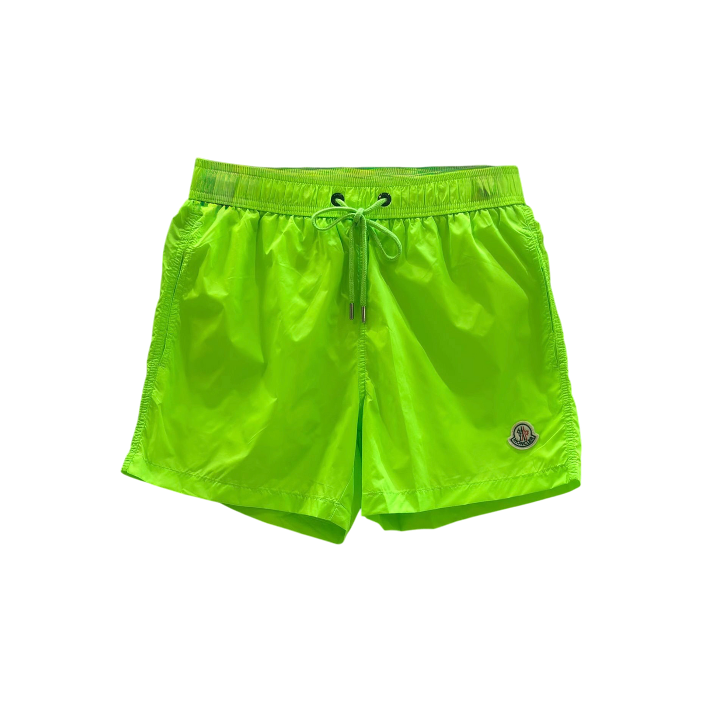 Moncler Nylon Swim Shorts Neon Green