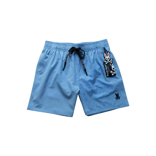Psycho Bunny Boys Blue Swim Trunks Shorts Logo Drawstring