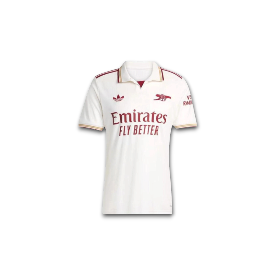 adidas White/Burgundy Arsenal 25/26 Third Jersey