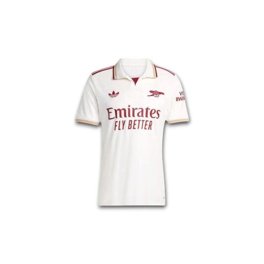 adidas White/Burgundy Arsenal 25/26 Third Jersey