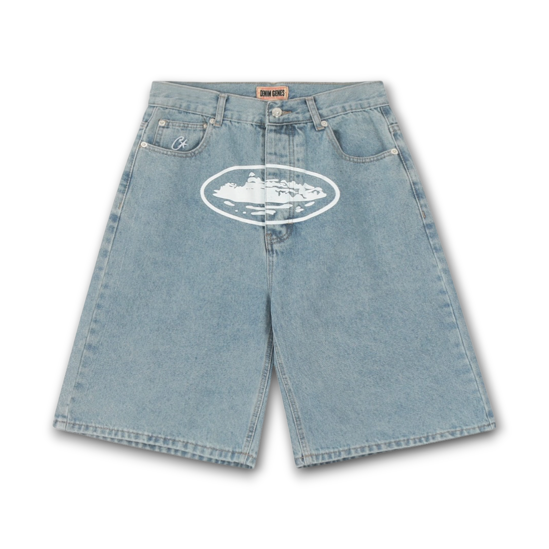 Corteiz Alcatraz Baggy Denim Shorts