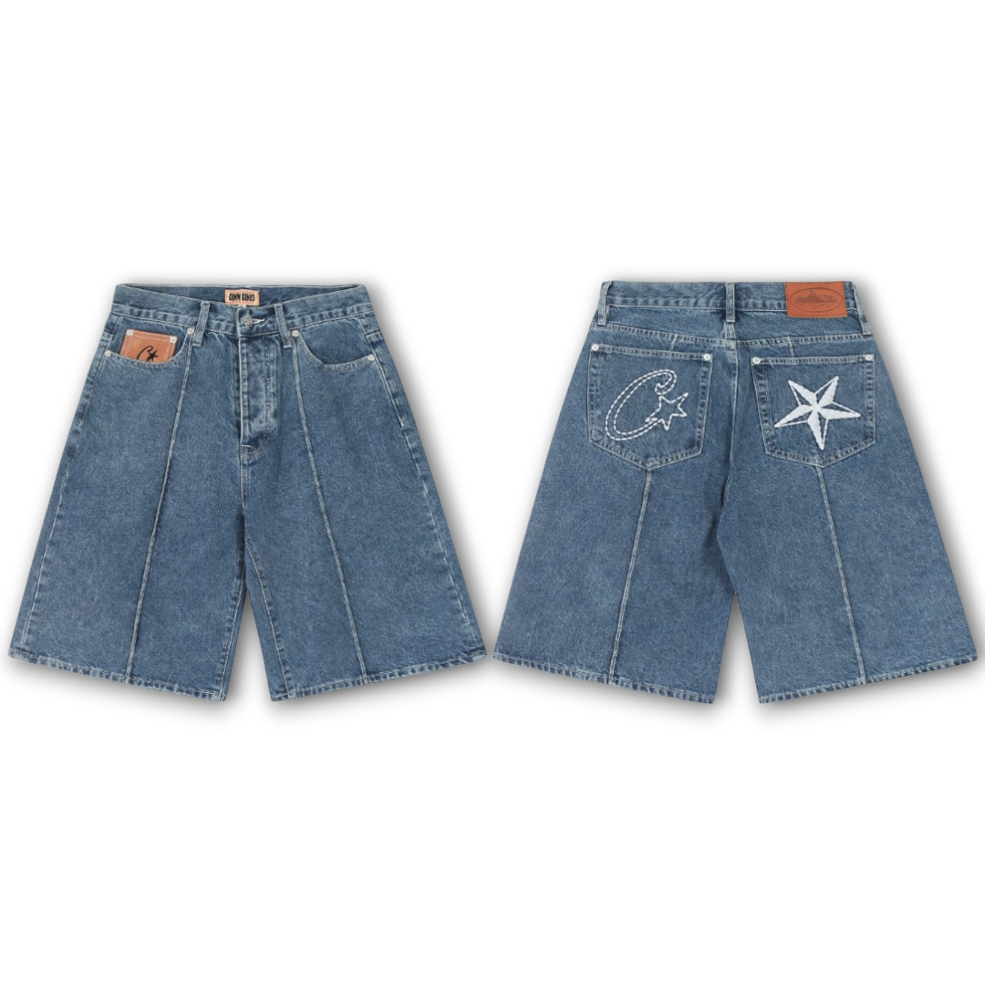 Corteiz C-Star Denim Shorts