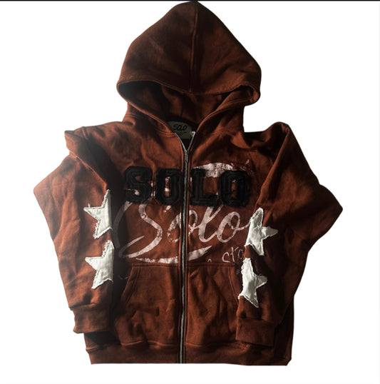 Solo SFTS brown zip ups