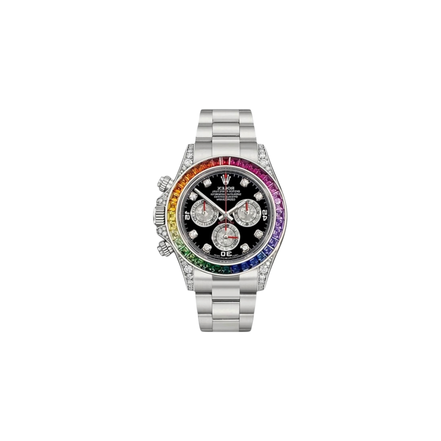 Rolex Daytona Rainbow Custom White Gold