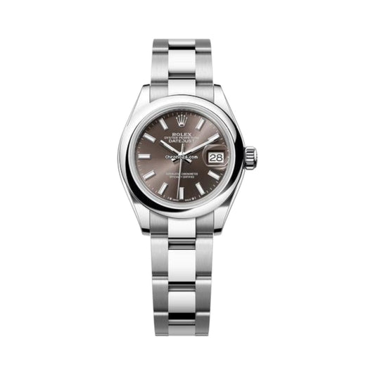 NEW 2026 Dark Grey Index Dial Stainless Steel Smooth Bezel Oyster Bracelet