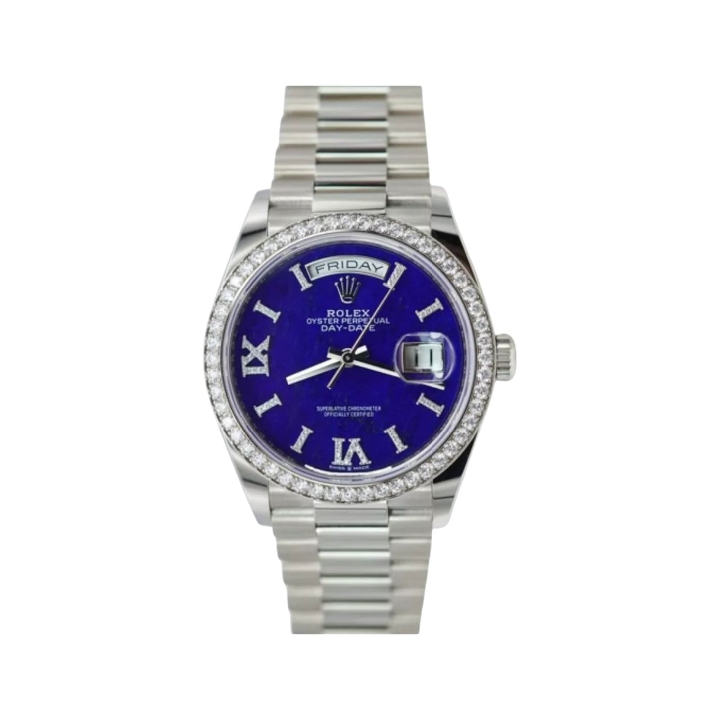 Rolex Day-Date Lapis Lazuli 128349RBR White Gold Blue Dial