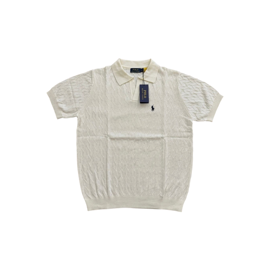 Polo Ralph Lauren Cropped cable-knit Polo Shirt
