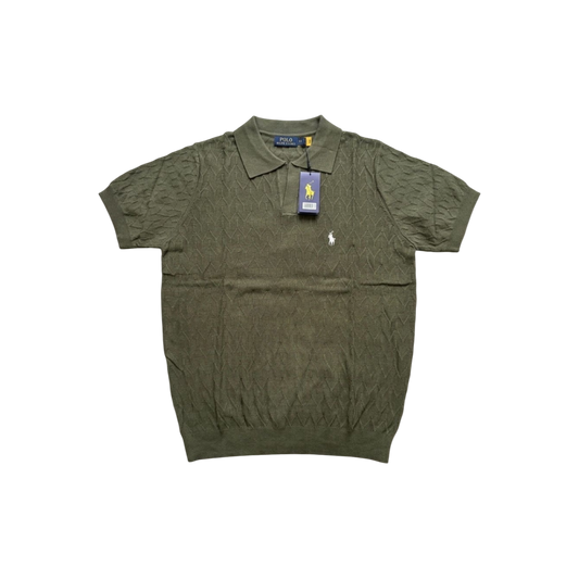Polo Ralph Lauren Cropped cable-knit Polo Shirt